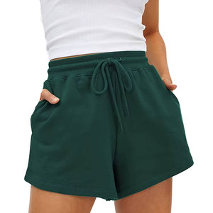 Women's Summer Sports Shorts Loose <b>High</b>-<b>Waist</b> Casual <b>Pants</b> Cool OEM 2026 Summer Woman Sweat Shorts Wide Waistband Solid Cotton - Product Image 1