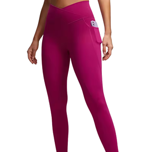 OEM ODM High Quality Spandex/Nylon Four-Way Stretch High Waist Full Length Yoga Leggings for Workout - Product Image 5
