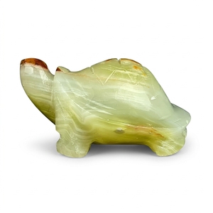 Figurines de tortue en onyx sculpté à la main de haute qualité, style animalier, art populaire, couleur et logo personnalisés, décoration d'intérieur en pierre - Product Image 1