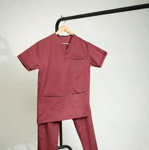 Conjunto de Uniformes Médicos, Blusa con Cuello en V y Camisas, Mezcla de Algodón, Tela Suave y Transpirable, Ropa de Trabajo Unisex para Hospital - Product Image 5