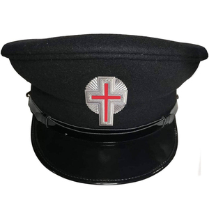Casquettes de tenue de Chevaliers Templiers anciens commandants, qualité supérieure 2026, en tissu argenté 100% Polyester, origine importée, type de coupe - Product Image 2