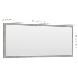 Espejo de baño de madera de ingeniería de 35,4 "x 0,6" x 14,6 "gris hormigón - Product Image 5