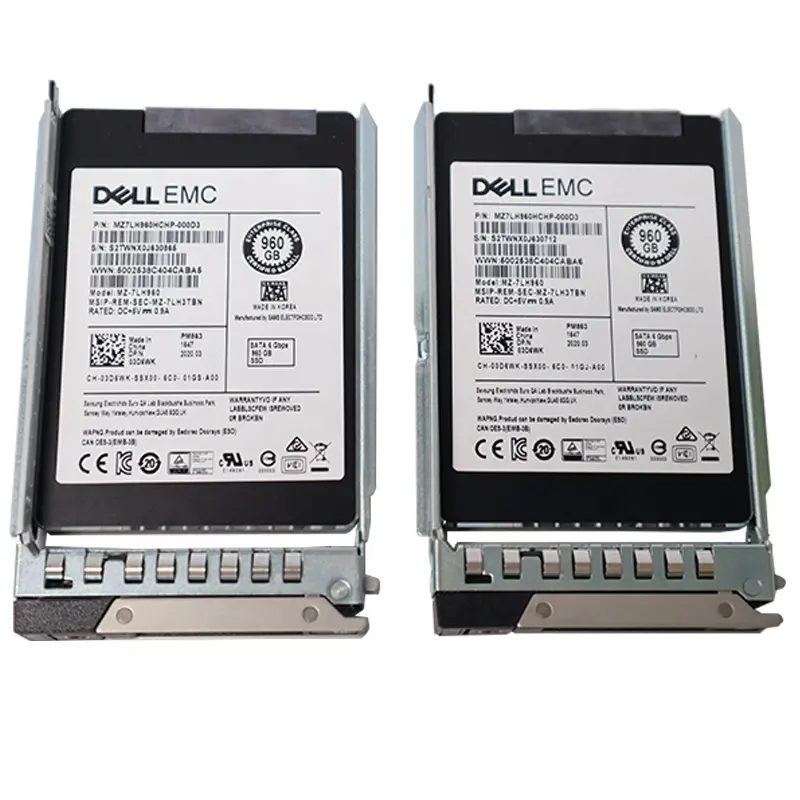 원래 및 새로운 SSD 960G 2.5 인치 내부 서버 SSD
