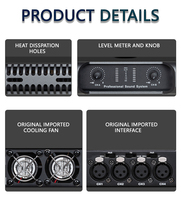 Amplificateur numérique de classe D haute puissance 4 ohms, métal léger, portable, caisson de basses Linearray extérieur 18 pouces