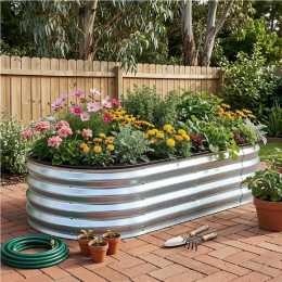 Jardinière surélevée en fer galvanisé, style ferme, pour extérieur - Product Image 2
