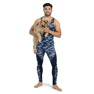 OEM Custom <b>Logo</b> Men's Tank Top Pure Color Polyester Sublimation Vest Blank Singlet for Custom Printing - Product Image 2