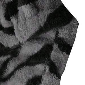 Survêtement unisexe en polaire sherpa à rayures animalières, personnalisable avec motif, en molleton épais et surdimensionné, comprenant une veste à capuche et un pantalon, vierge pour la personnalisation OEM - Product Image 3