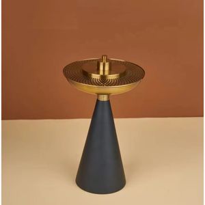 Quemador de incienso de lujo dorado, base cónica negra mate, incensario árabe moderno de Oud, Mabkhara de metal de latón, soporte para incienso y fragancias para el hogar - Product Image 6