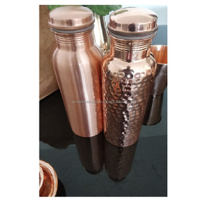 Handmade Copper <b>Bottles</b> with Enameled Flower Design Perfect for Tabletop Drink Ware and Leak-Proof <b>Water</b> Storage - Product Image 2