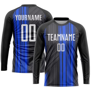 Custom Heat-Transfer Printed Front Soccer Jersey Long Sleeve Fitted Moisture Wicking Breathable Quick Dry Polyester Team Name - Product Image 4