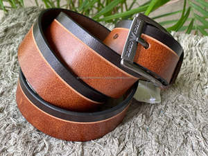 Nuevo cinturón de cuero con hebilla para hombre, cinturón informal Formal impecable de alta calidad, cinturón marrón de cuero genuino para hombre con hebilla ajustable - Product Image 2
