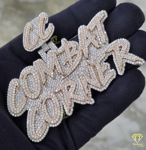 <b>Name</b> Pendant Moissanite Diamond <b>Custom</b> Hip Hop <b>Necklace</b> Iced Out Jewelry Gift Men - Product Image 1