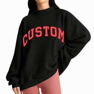 Sudadera de Forro Polar Personalizada Azul Rey para Mujer, con Hombros Caídos, Cuello Simulado, Oversize, Cómoda, Estilo Pullover, Venta al por Mayor, Streetwear para EE. UU., Reino Unido y Europa - Product Image 2