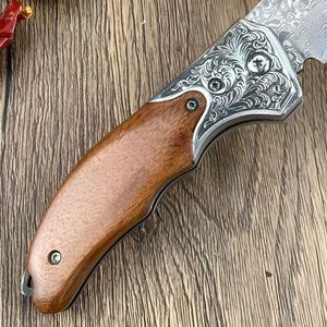 High-Quality Blade Hunter Paring Handmade <b>Bread</b> Utility Zombie Hunting Damascus Folding Pocket Kitchen <b>Knives</b> - Product Image 5