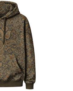 Sudadera con Capucha Personalizada para Mujer, Estampado Paisley Oliva, Felpa de Algodón, Estilo Casual, Fabricante Personalizado, Proveedor de Ropa al por Mayor - Product Image 4