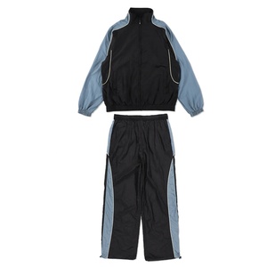 Mens Vintage Oversized Tracksuit Colorblock Patchwork Windbreaker Jacket and <b>Pants</b> Set Lightweight Sportswear Tracksuit - Product Image 1