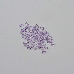 พลอยแอเมทิสต์สีชมพูอ่อนธรรมชาติขนาด2.5x5มม. อัญมณีทรงเหลี่ยมเพชรพลอยตัดหลวมรูปดอกกุหลาบอเมทิสต์ฝรั่งเศส2025สต็อกใหม่ - Product Image 2