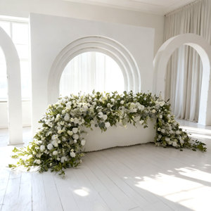 GNW 2026 Nueva Decoración de Boda, Arreglos Florales de Seda Personalizados, Arcos de Rosas, Camino de Mesa para Boda, <span class=keywords><strong>Flores</strong></span> para Arco - Product Image 1