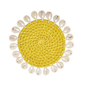 Capiz <b>Coasters</b> <b>Set</b> of 4 Modern Unique Design 10cm Round for Home Decor - Product Image 2