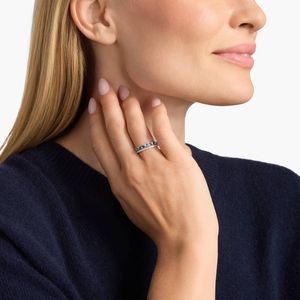 Women's Luxury Two <b>Row</b> Diagonal Marquise and Pave Filled Diamond Band in White Gold - Product Image 4