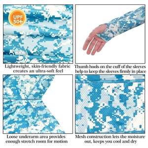 Chemises et hauts en polyester respirant imprimés à motif camouflage pour la pêche, vêtements de sublimation - Product Image 3