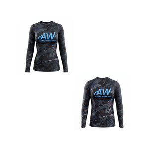Askar Wear Ind Women's Full <b>Sleeve</b> Rash Guard <b>Black</b> Camo Sublimation Print Quick Dry Performance Shirt Adult <b>Long</b> <b>Sleeve</b> <b>Top</b> - Product Image 2