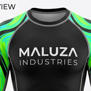 Custom Logo Unisex Short Rash Guard Swimwear Quick Dry UPF 50+ <b>Compression</b> Shirts BJJ MMA Grappling Swim Jersey Breathable 100% - Product Image 3