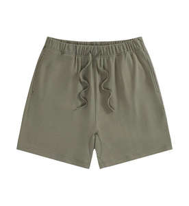 Shorts de course et de fitness pour hommes, couleur unie, avec poches, décontractés, été, taille élastique avec cordon de serrage - Product Image 2