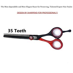 Juego de Tijeras de Peluquería Profesionales Premium para Diestros, Kit de 5 Piezas, Tijeras de Entresacar de Acero Inoxidable con 28 Dientes, Cortas y Puntiagudas - Product Image 2