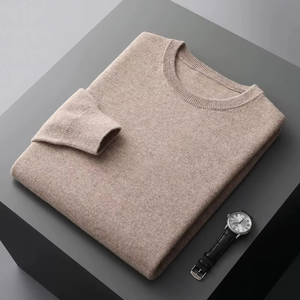 100% wool <b>men</b> sweater O-neck knitted long-sleeved <b>men's</b> <b>pullover</b> basic solid color casual fashion <b>men</b> top - Product Image 5