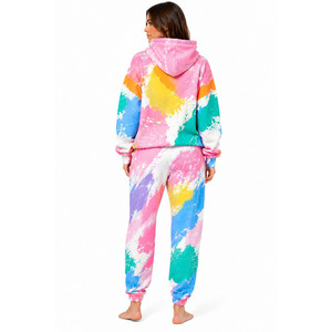 Ensemble de survêtement décontracté pour femme, personnalisé, 2 pièces, en molleton de coton, comprenant un sweat à capuche et un pantalon de jogging, idéal pour l'hiver - Product Image 2