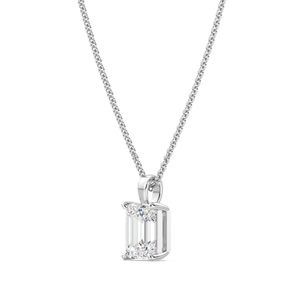 จี้เพชรทรงเอเมอรัลด์คัตแบบเม็ดเดี่ยว - Product Image 5