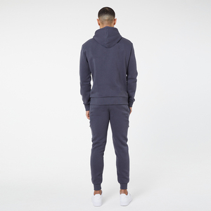 Mens Customizable Plus Size Training Running Pullover Oversized Hooded Two-piece Comfortable 100% Cotton Fleece Tracksuit - Product Image 5