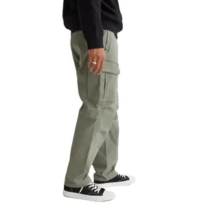 新款到货定制棉斜纹工裤直筒长裤高品质多口袋男士纯色工装裤