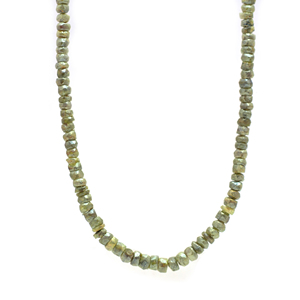 <b>Classic</b> Natural Vassonite Strand Necklace 925 Sterling Silver Handmade Gemstone Jewelry Women Trendy 15.5 Inch Unique Design - Product Image 1