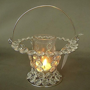Diseño de cristal decorativo de lujo, estilo colgante, diseño hecho a mano, portavelas, vajilla, soporte de pilar de vela, decoración del hogar - Product Image 1