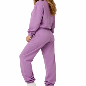 Conjunto Deportivo Casual de Dos Piezas para Mujer, Sudadera y Pantalones Jogger, Tela de Felpa 100% Algodón, Cintura Elástica - Product Image 3