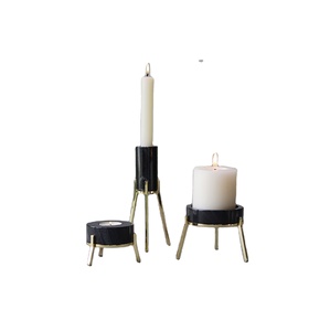 เชิงเทียนหินอ่อนทีไลท์และเชิงเทียนสำหรับตกแต่งห้องนั่งเล่นสไตล์โมเดิร์นสำหรับเทศกาลคริสต์มาส - Product Image 1