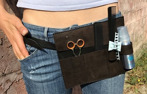 Custom Genuine Leather Barber Scissors Pouch Manufacturer OEM ODM Hair Salon <b>Tool</b> <b>Case</b> For Global Wholesalers LBSP-0008C - Product Image 3