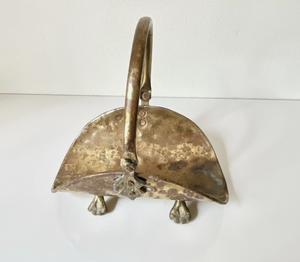Panier à charbon en laiton, seau à bois en laiton pour foyer, panier à bois en laiton pour foyer, panier à bois en laiton à pieds, panier à bois en laiton pour cheminée, supports floraux - Product Image 3