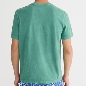 T-shirt à poche en coton 100% biologique, sous-vêtement en coton pour homme, manches courtes, t-shirts personnalisés pour homme, t-shirt à col rond pour homme - Product Image 3