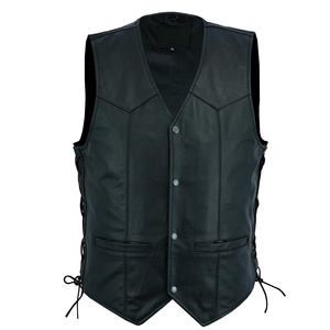 Gilet de motard en cuir haute performance, veste de moto authentique pour hommes et passionnés - Product Image 1