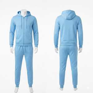 Conjunto Deportivo para Hombre en Gris Jaspeado con Cierre de Cremallera, Chaqueta y Pantalones Deportivos, Ropa Deportiva Informal para Entrenamiento - Product Image 5