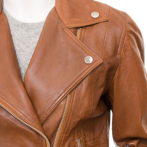 Chaquetas de Motociclista de Cuero Genuino Tejido Transpirable para Mujer, Chaquetas de Invierno con Logotipo Personalizado en la Parte Delantera, Ropa Exterior de Moda - Product Image 5