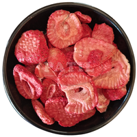 Gefreeze-droogde aardbeienplakjes, voedingskwaliteit, puur natuurlijk, India export