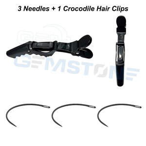 Kit d'outils professionnels en acier inoxydable pour l'installation d'extensions capillaires : Pince à micro-anneaux, Pince d'ouverture, Pince à cheveux, Boucle de maintien - Product Image 6