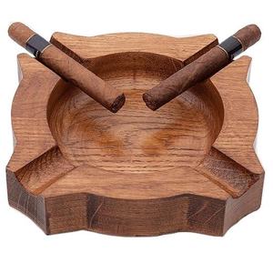 Wooden American Style Customized Shape Desktop <b>Ashtray</b> for Home Office Outdoor Patio Gift Men Smoking Accessories - Product Image 1