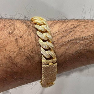 Good Selling Diamond Hip Hop <b>Bracelet</b> Dazzling Statement Fashion Jewelry for <b>Men</b> Women Party Wedding Available For Sale - Product Image 2
