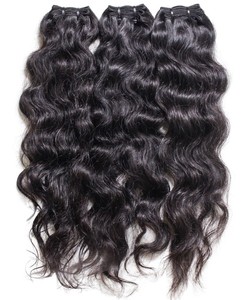 3 Paquets de Cheveux Humains Bruts d'Inde du Sud de 26 Pouces, Double Trame, Noir Naturel, Extensions de Cheveux Remy, Ondulation Eau et Ondulation Naturelle - Product Image 1