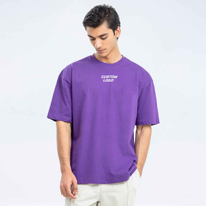 เสื้อยืดโอเวอร์ไซส์ ROCKHINT ผ้าฝ้าย 100% พิมพ์ลายโลโก้ ไซส์พลัส สำหรับผู้ชาย ตัวใหญ่และสูง ทรงหลวม - Product Image 4